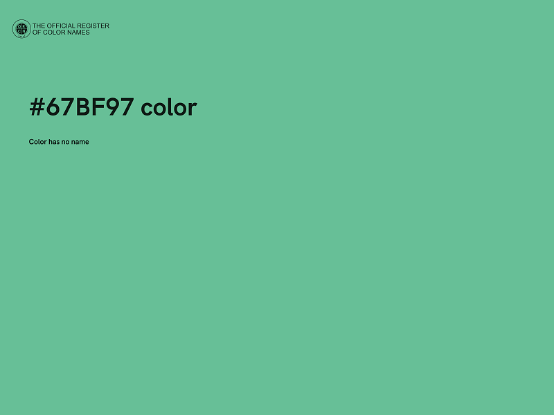#67BF97 color image