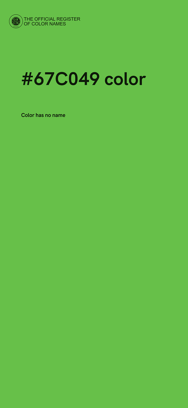 #67C049 color image