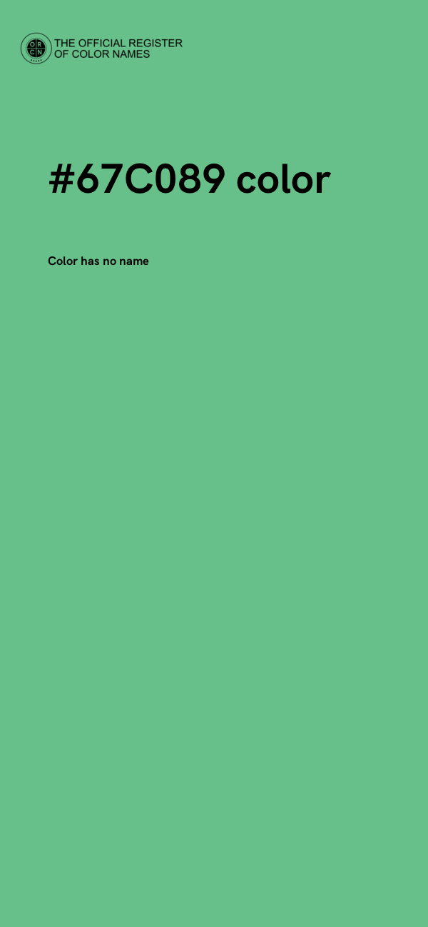 #67C089 color image
