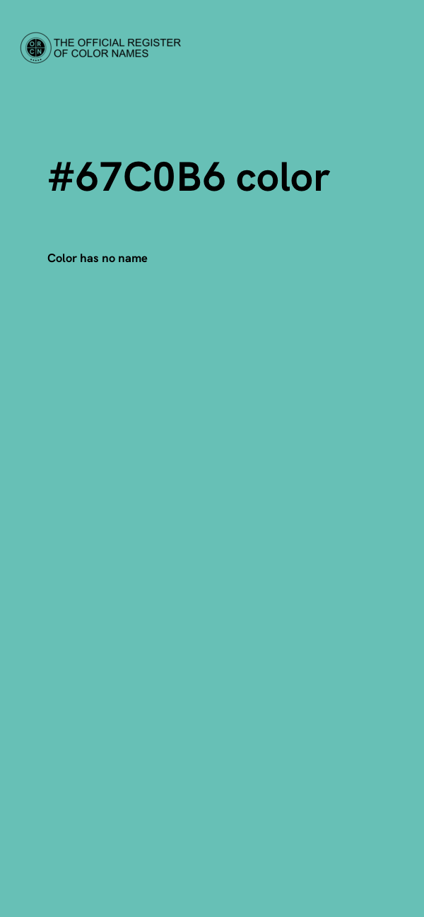 #67C0B6 color image