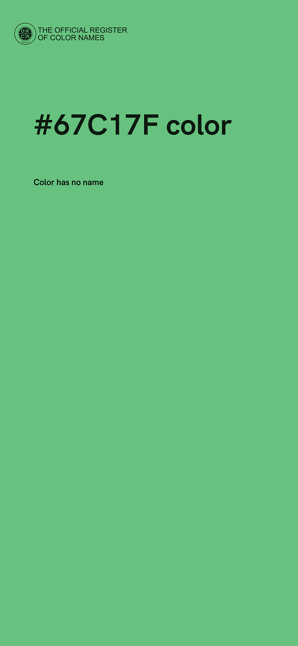 #67C17F color image