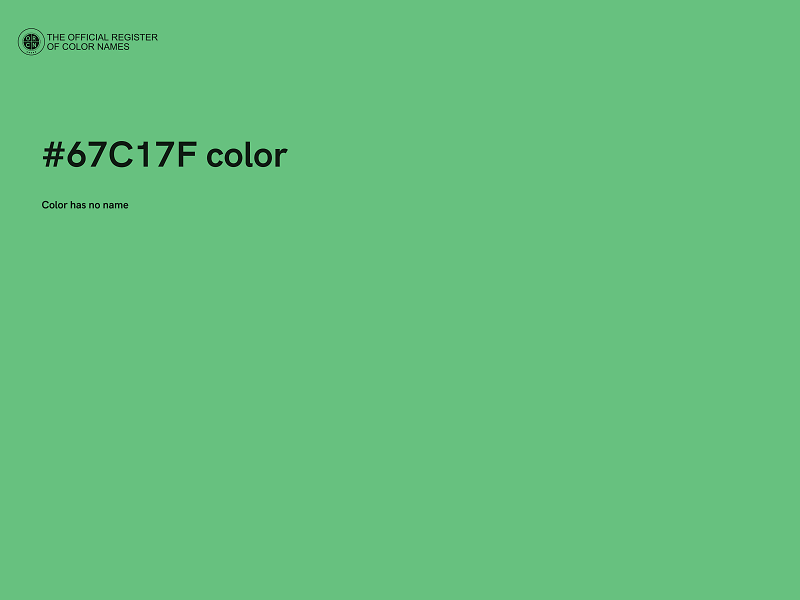 #67C17F color image
