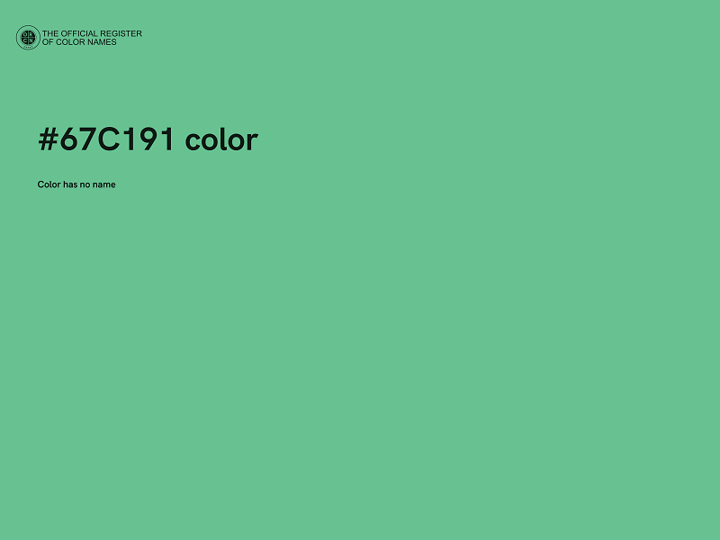 #67C191 color image