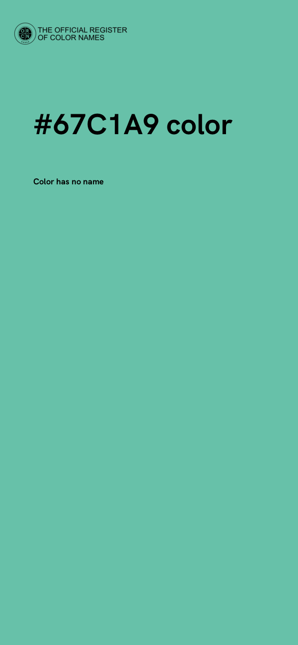 #67C1A9 color image