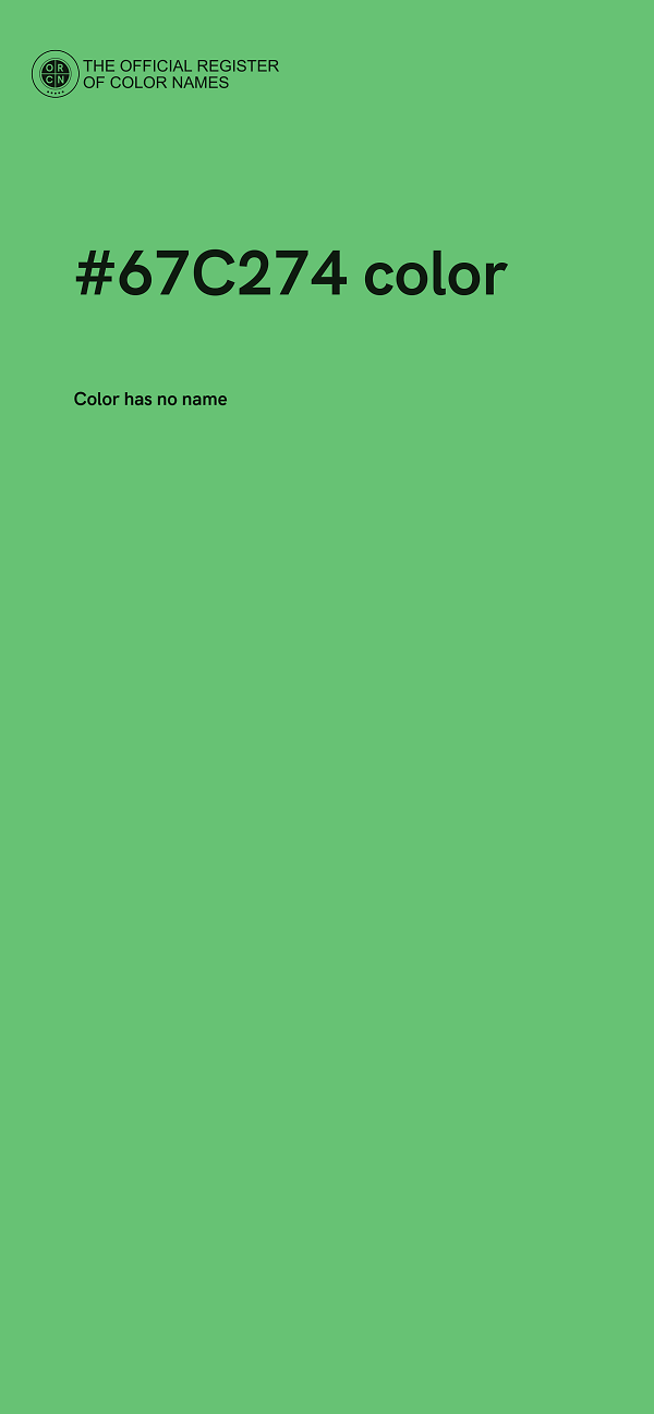 #67C274 color image