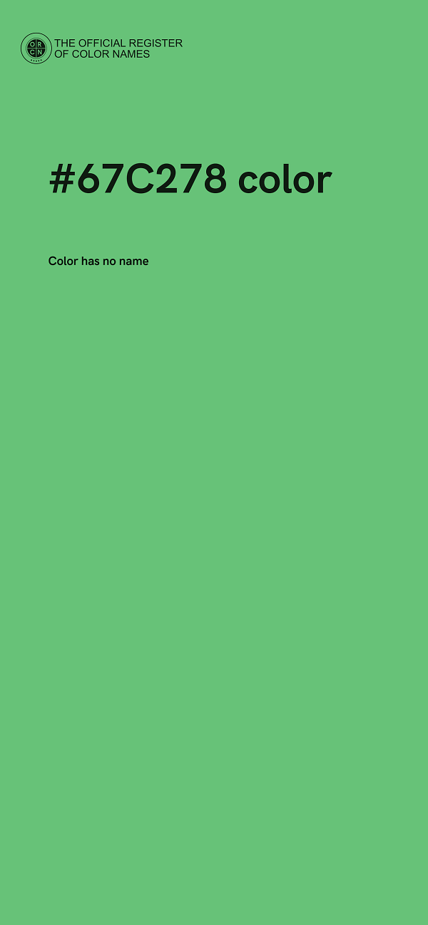 #67C278 color image