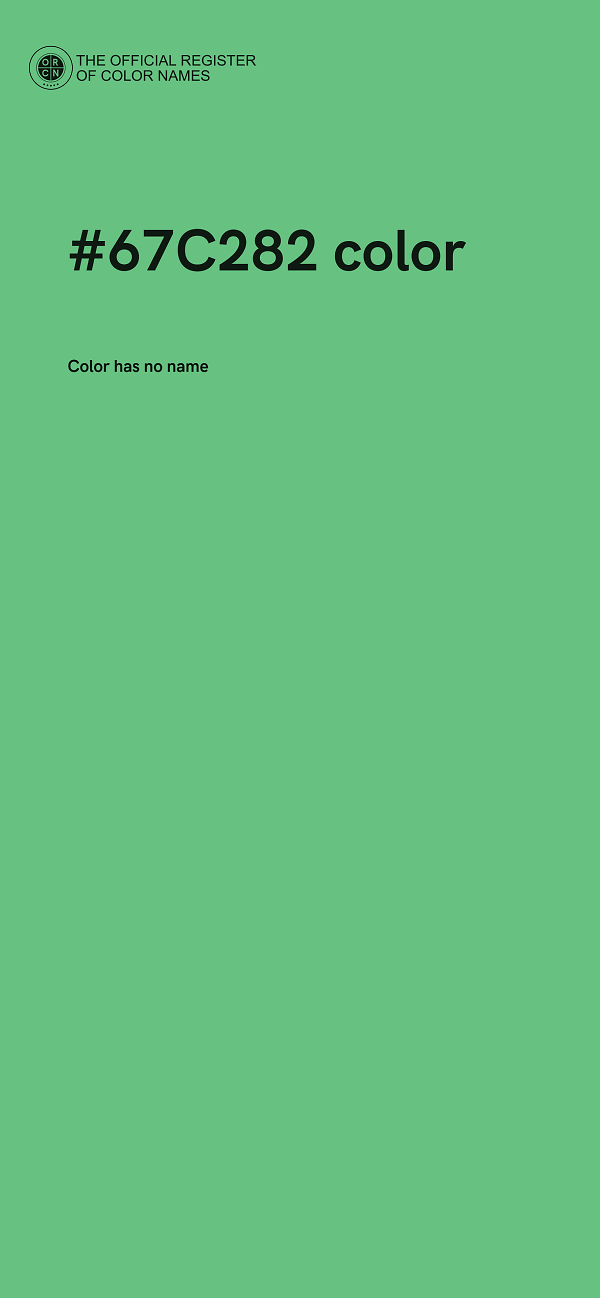 #67C282 color image