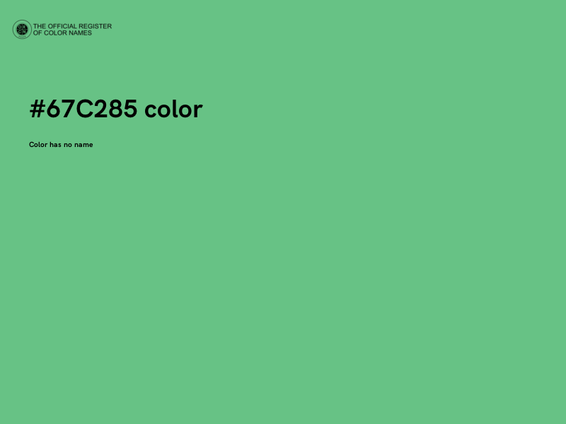 #67C285 color image