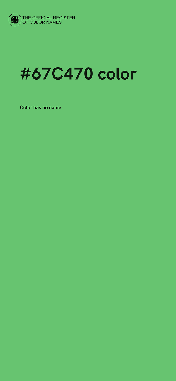 #67C470 color image