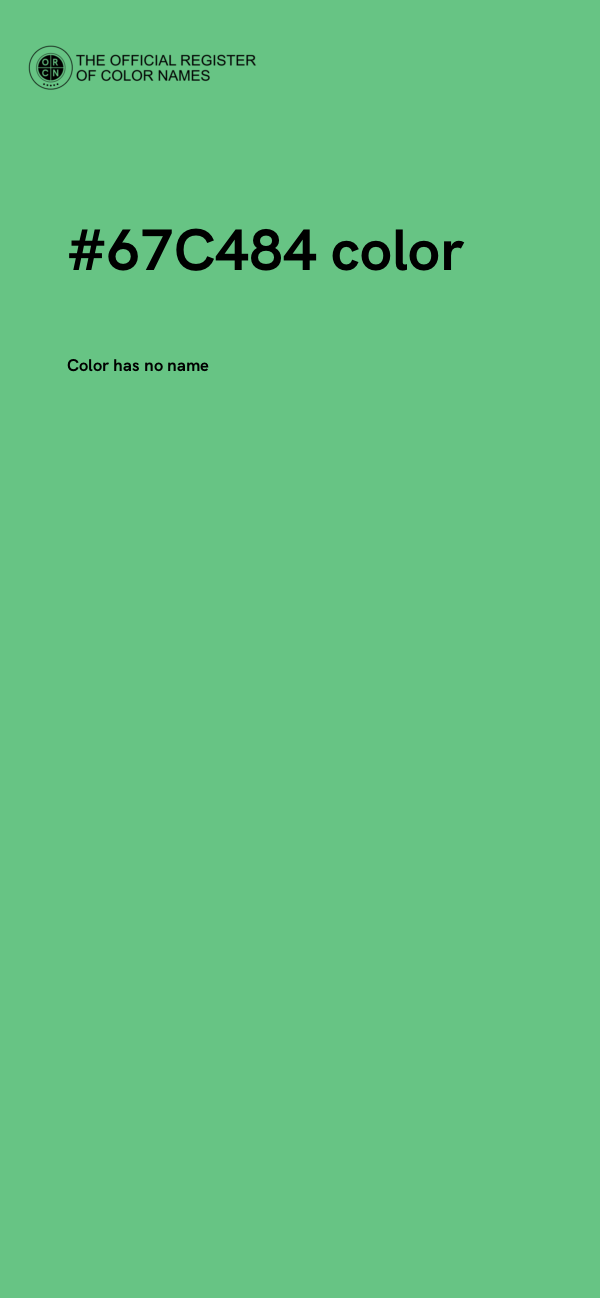 #67C484 color image