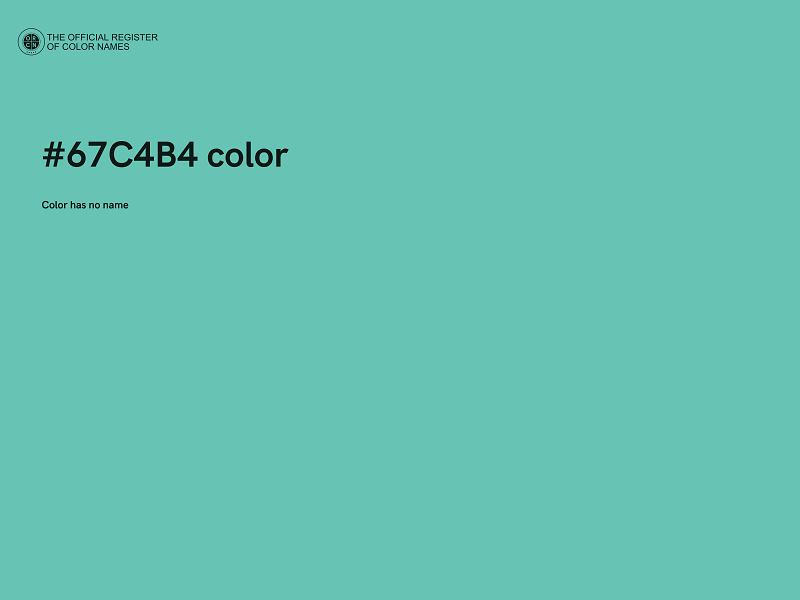 #67C4B4 color image