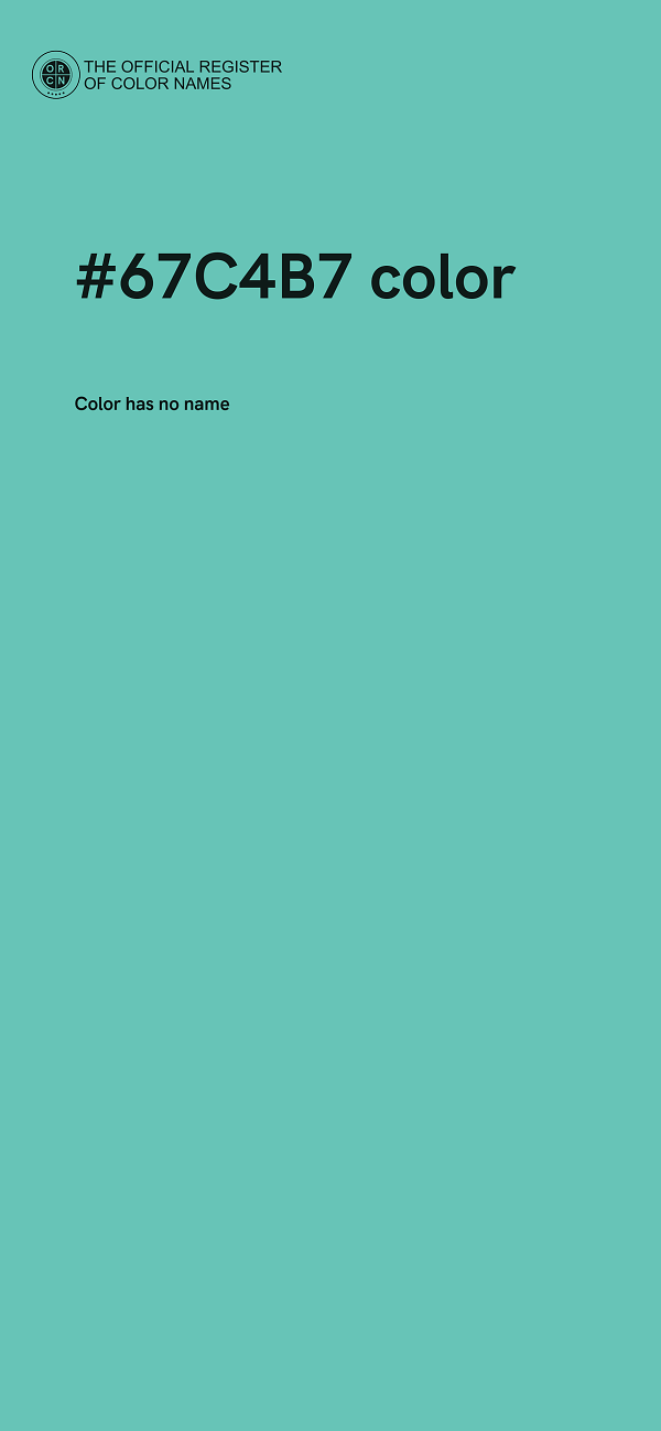 #67C4B7 color image