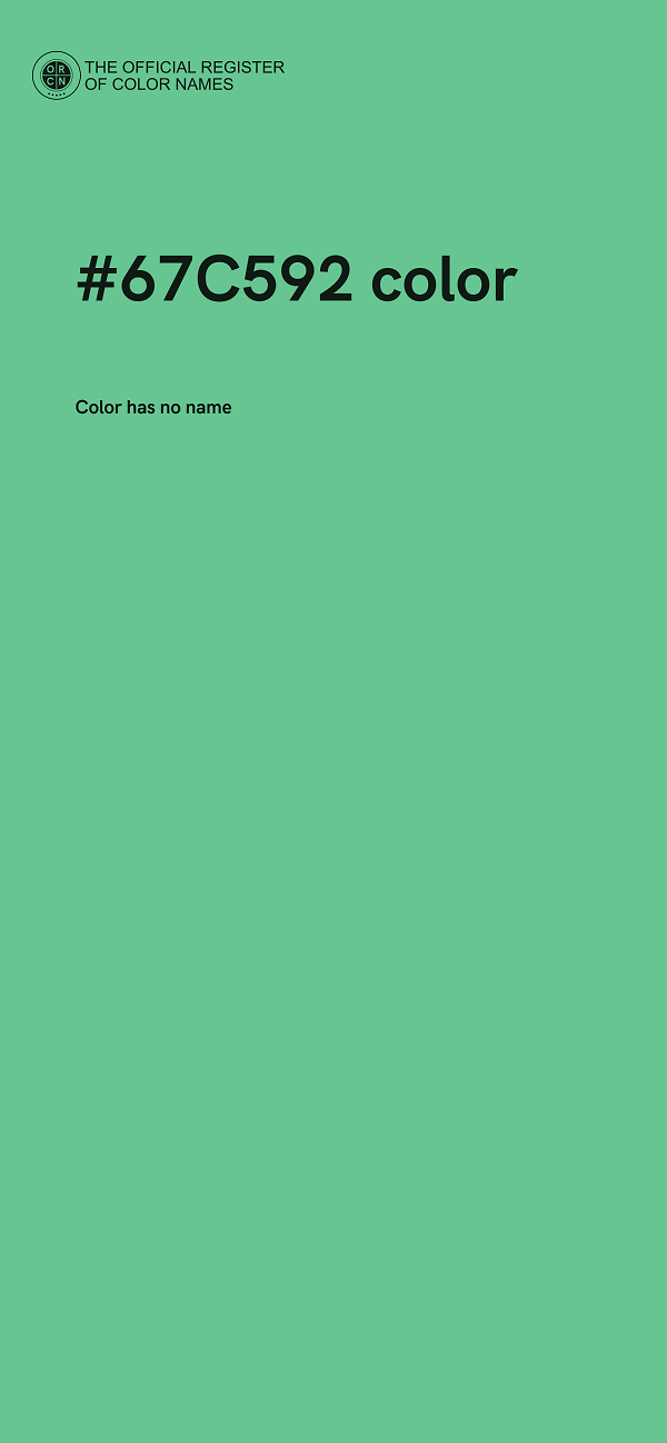 #67C592 color image