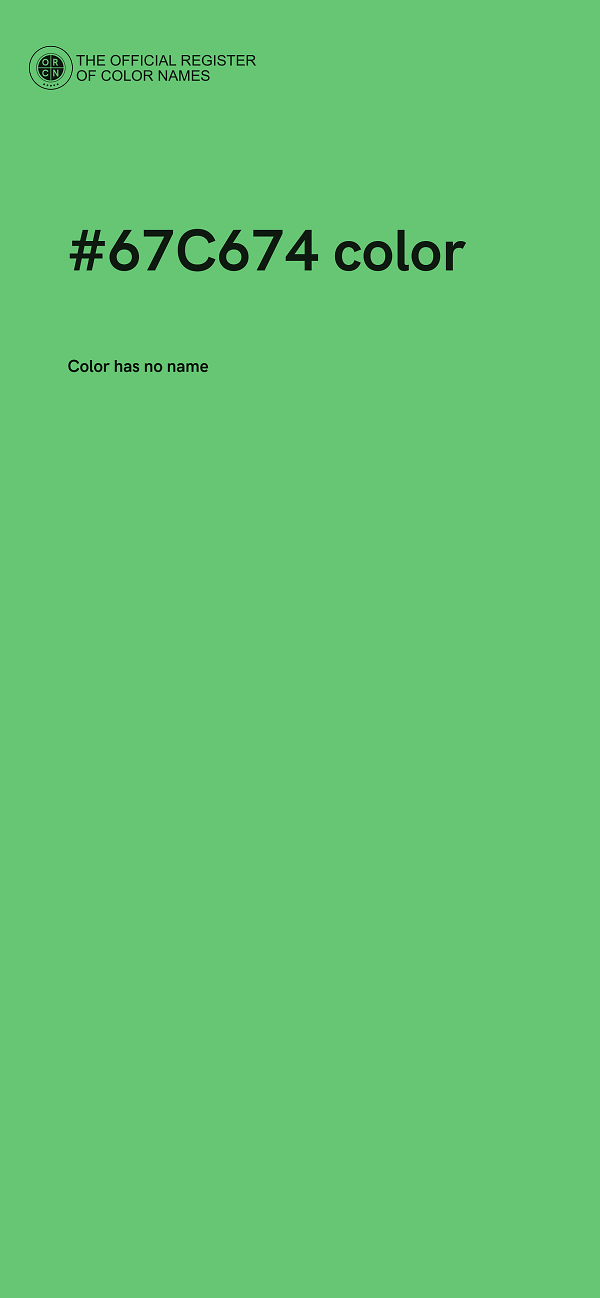 #67C674 color image