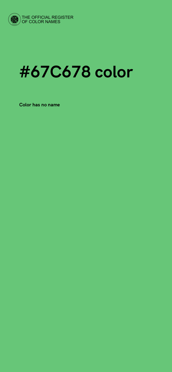 #67C678 color image