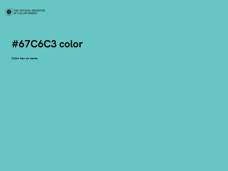 #67C6C3 color image