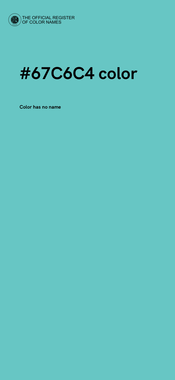 #67C6C4 color image
