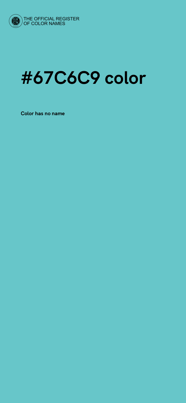 #67C6C9 color image