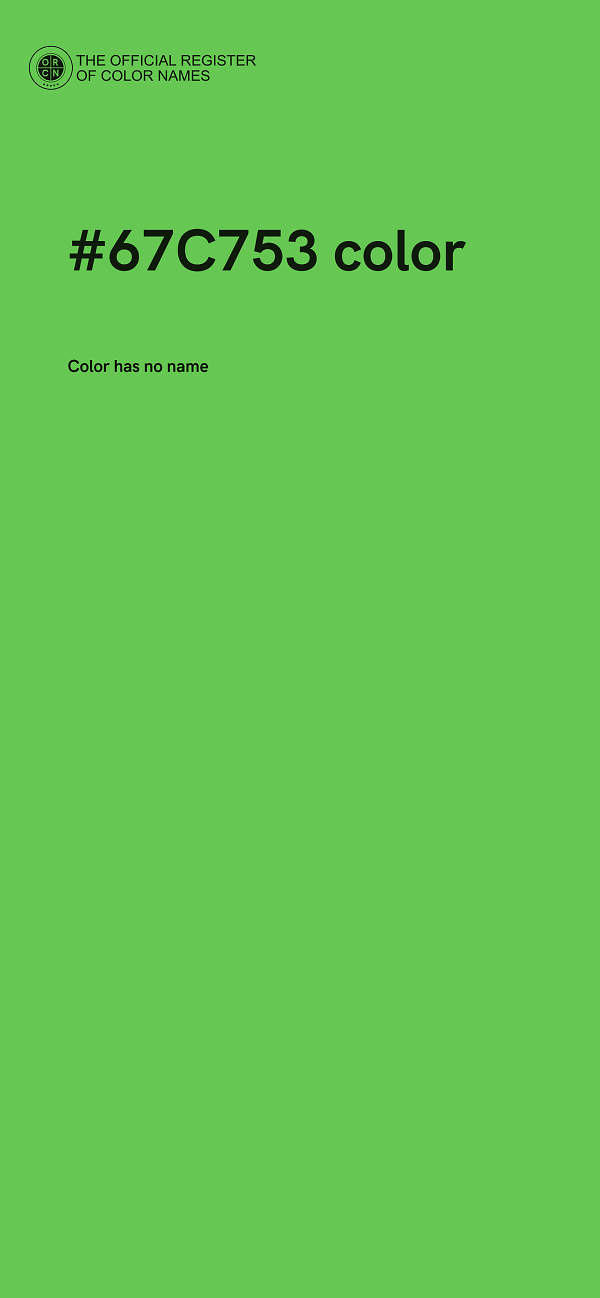 #67C753 color image