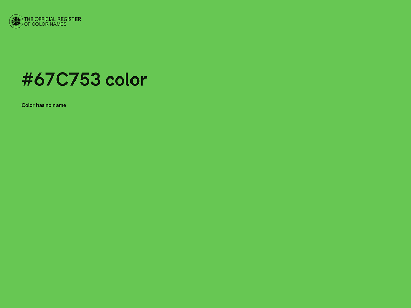 #67C753 color image