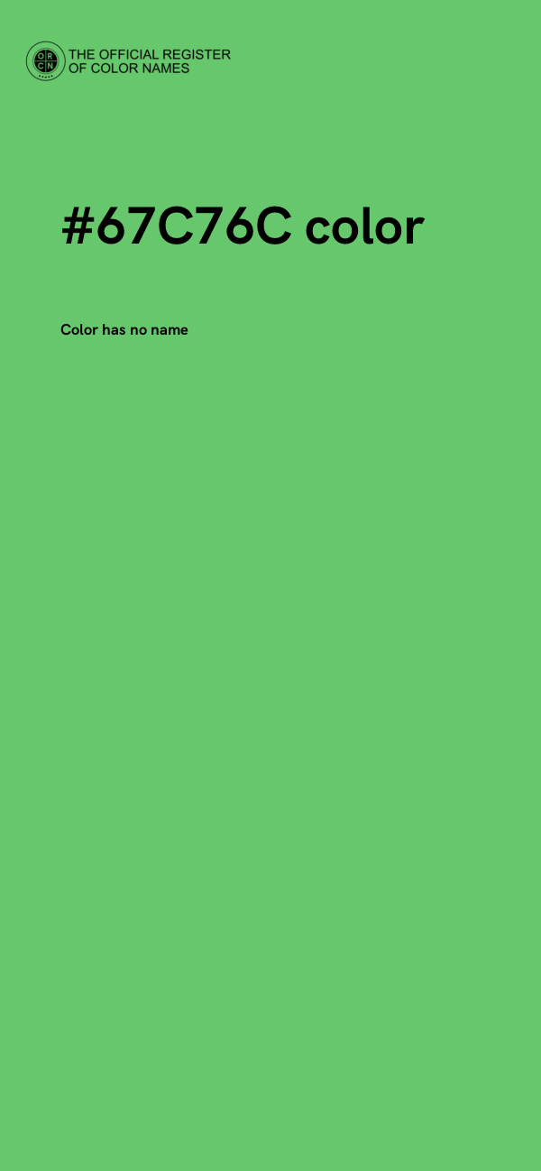 #67C76C color image