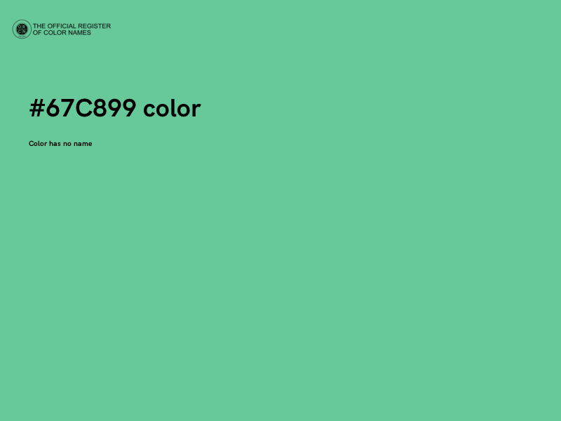 #67C899 color image