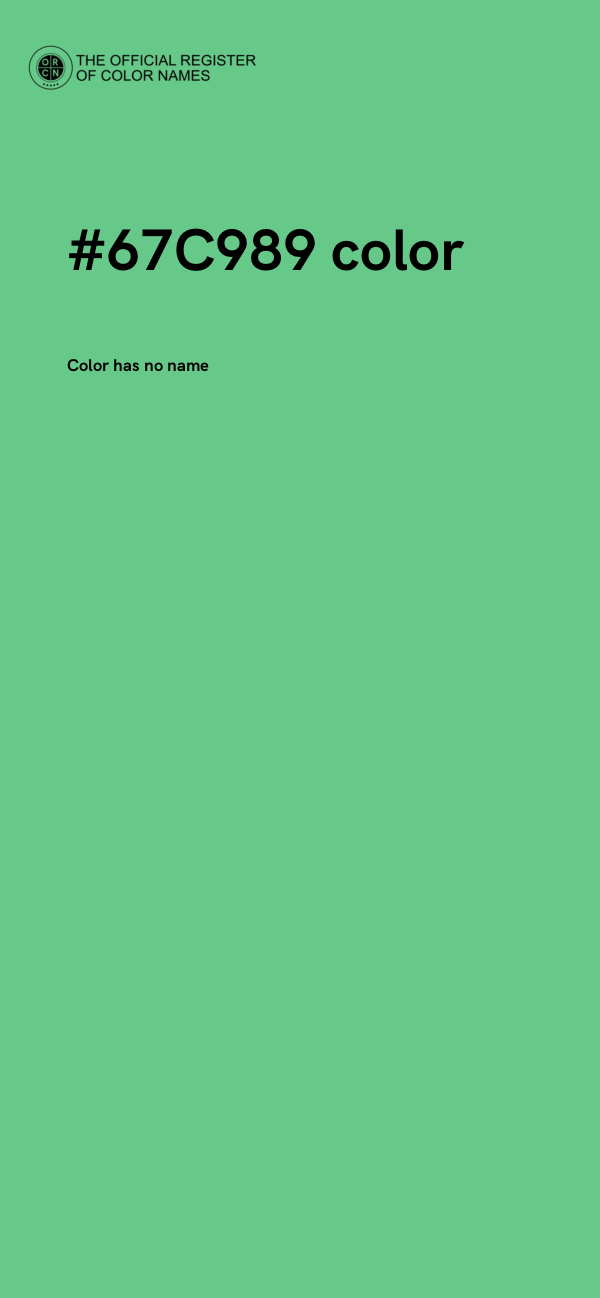 #67C989 color image