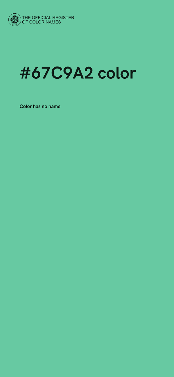 #67C9A2 color image