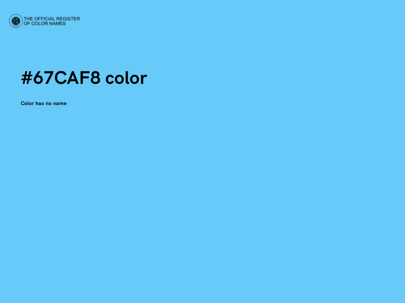 #67CAF8 color image
