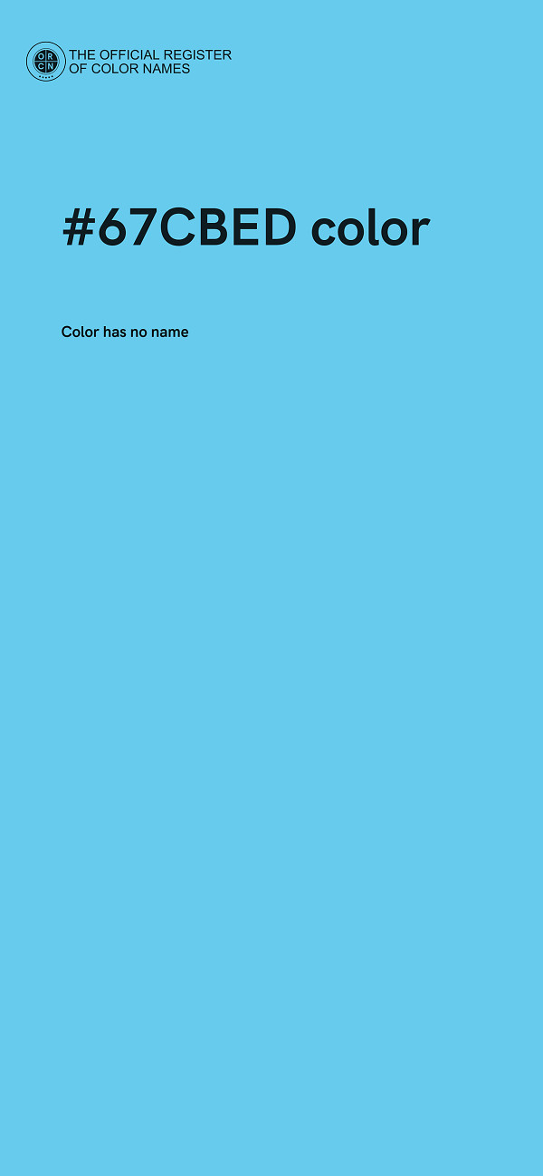 #67CBED color image