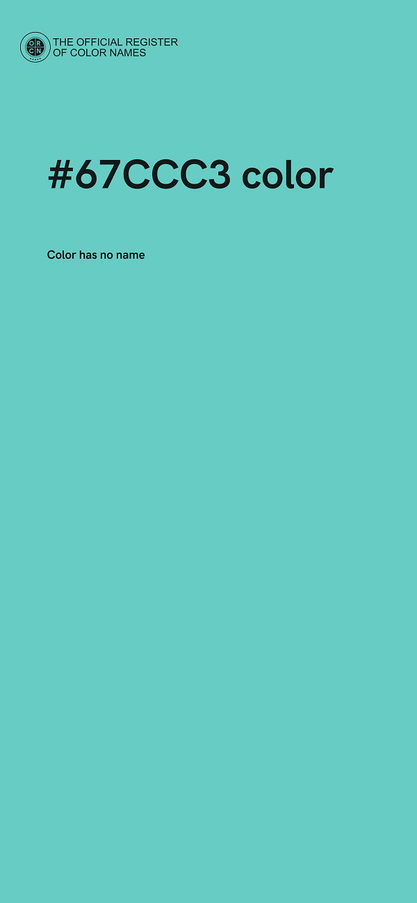 #67CCC3 color image
