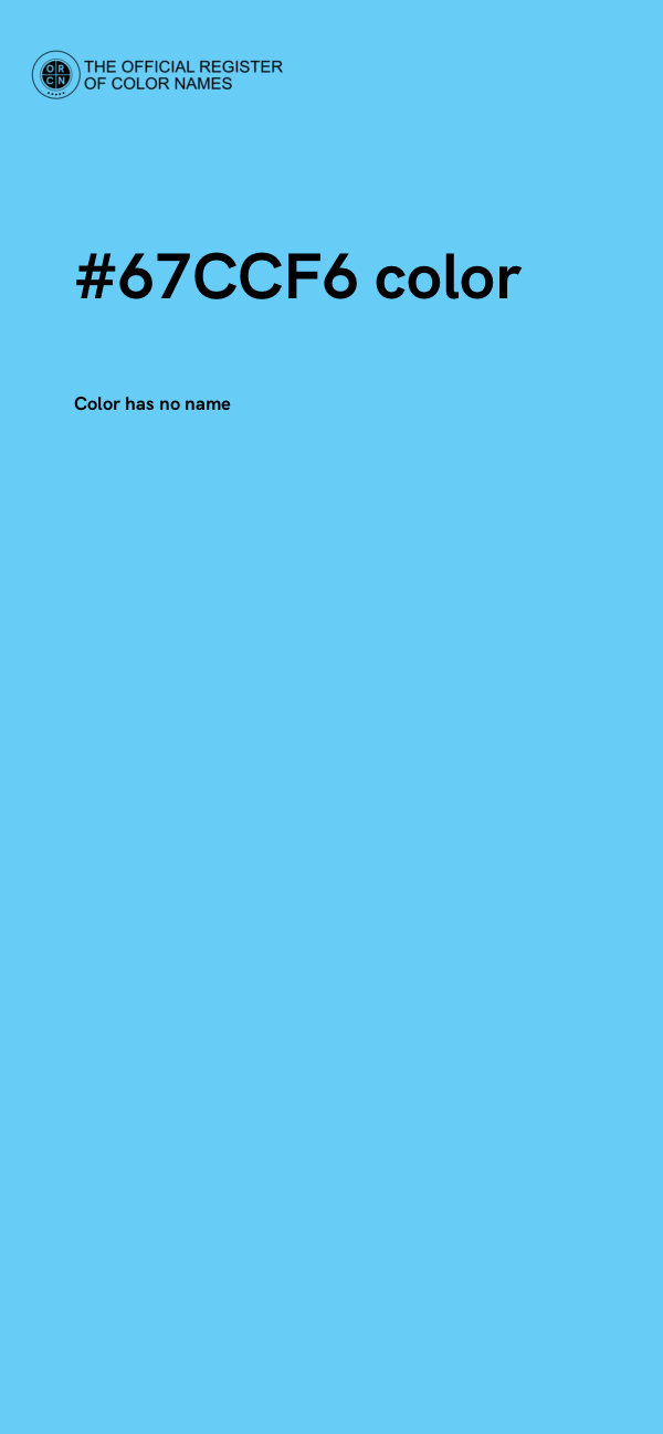 #67CCF6 color image