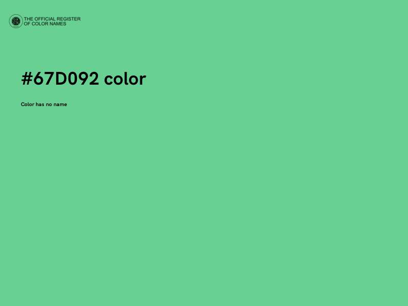 #67D092 color image