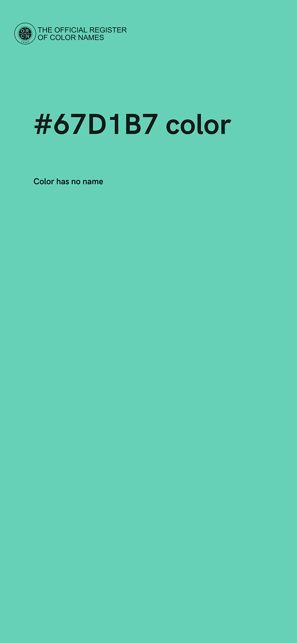 #67D1B7 color image