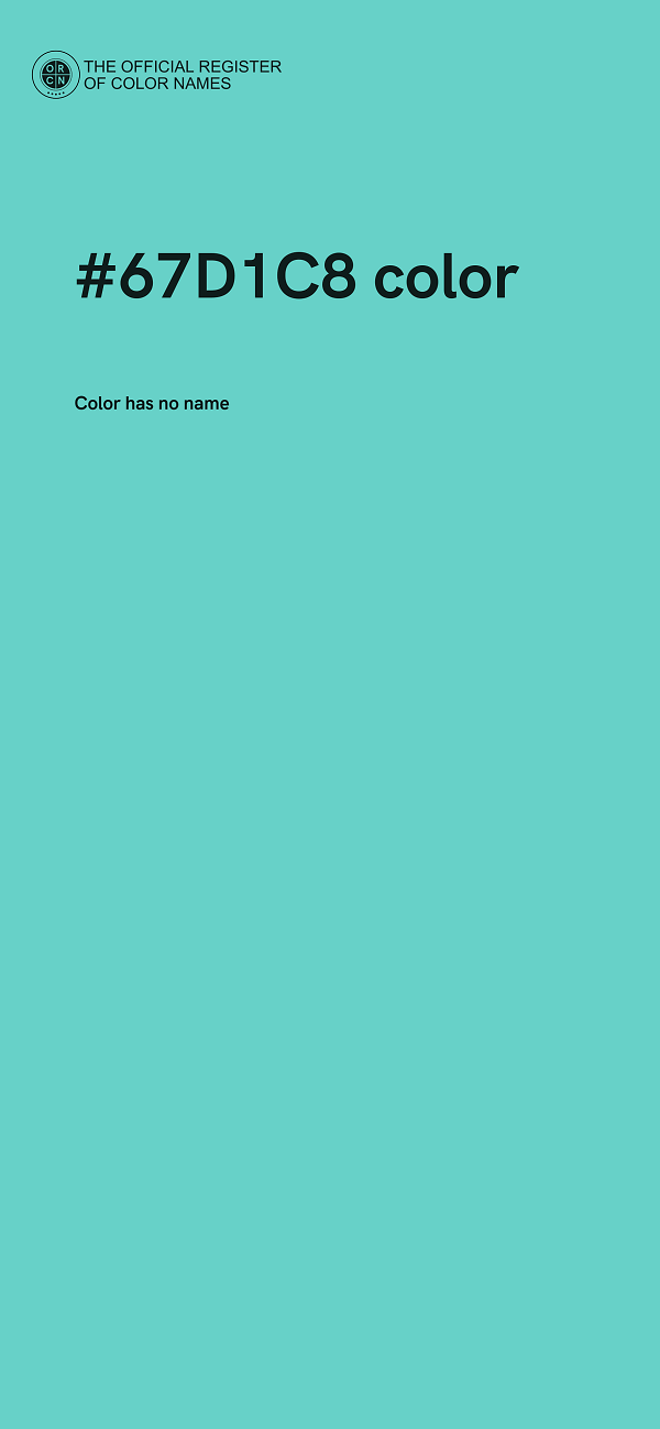 #67D1C8 color image