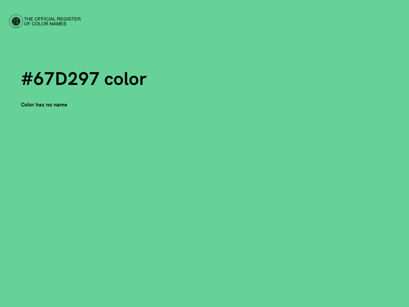 #67D297 color image