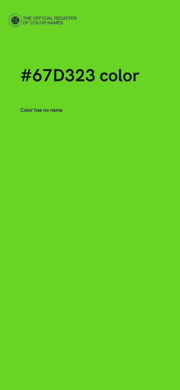 #67D323 color image