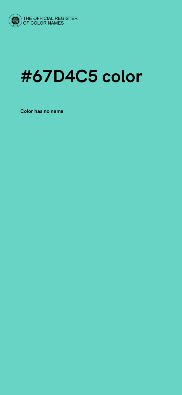 #67D4C5 color image
