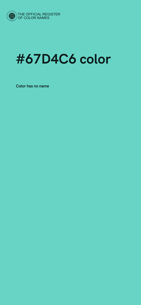 #67D4C6 color image