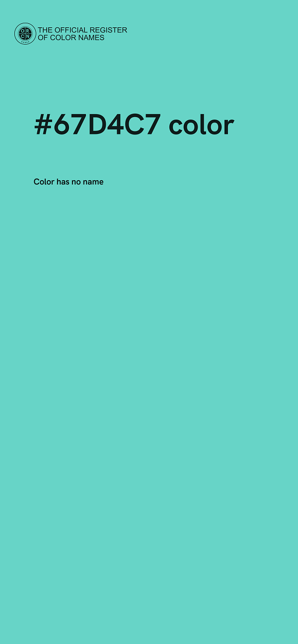 #67D4C7 color image