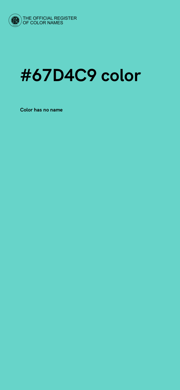#67D4C9 color image