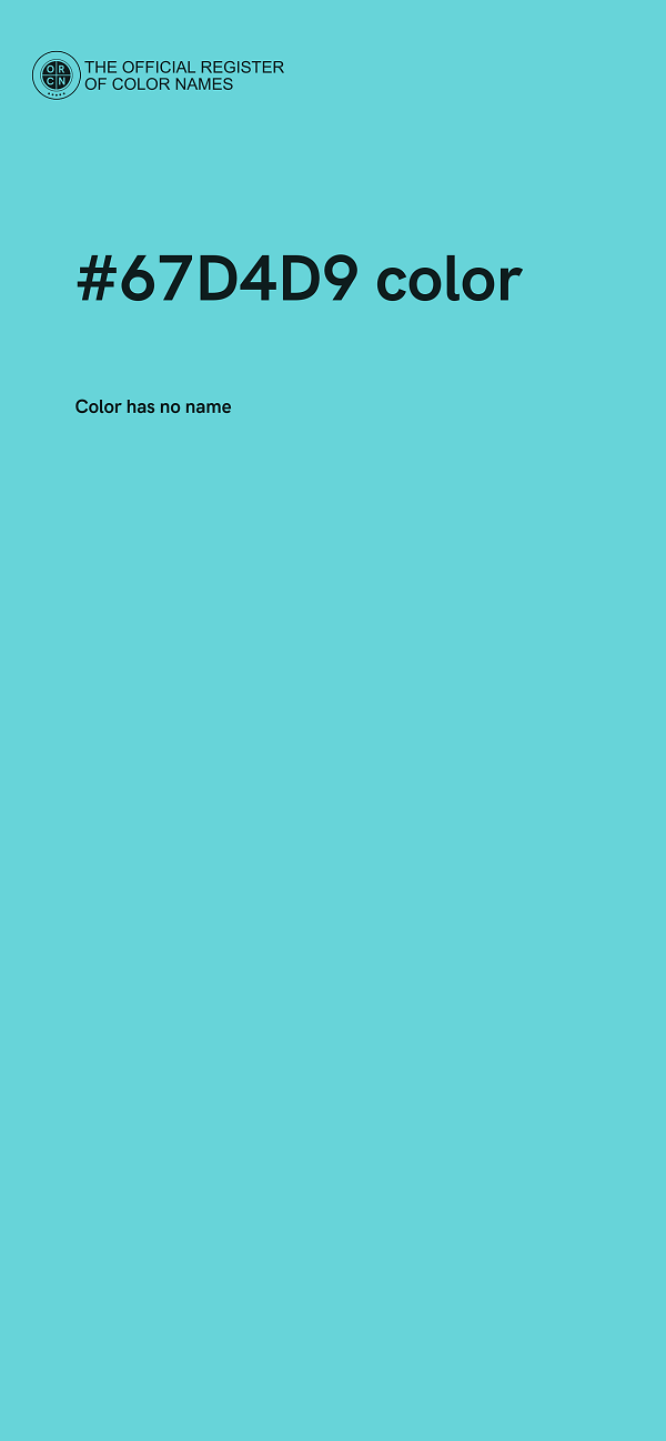 #67D4D9 color image