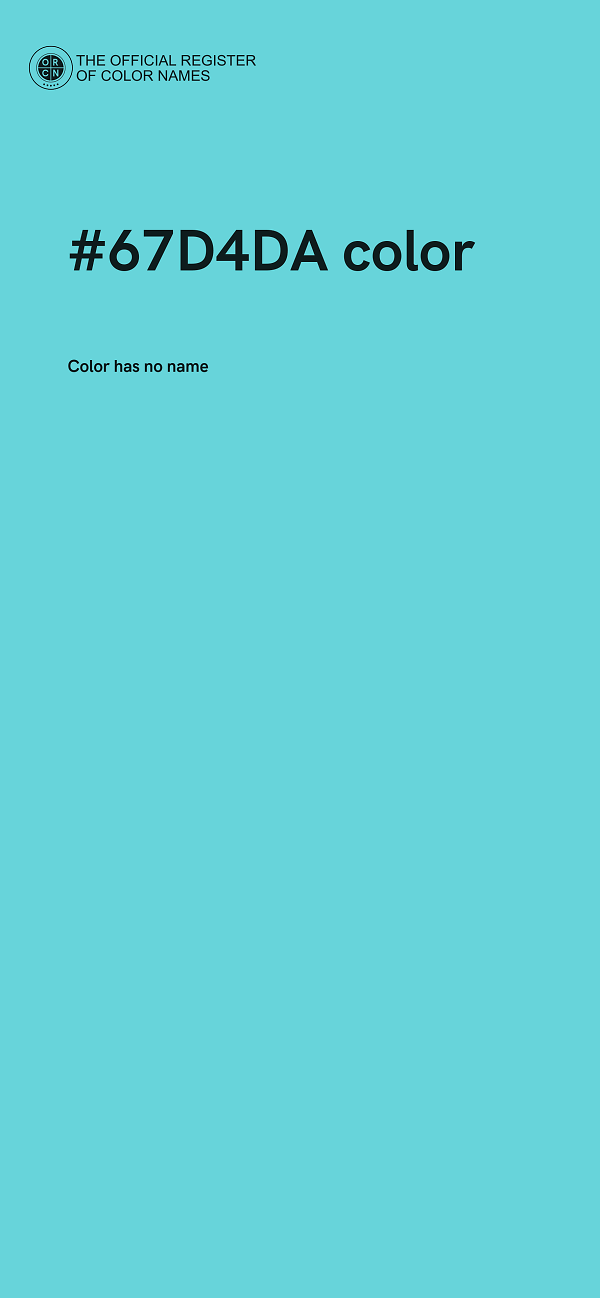 #67D4DA color image