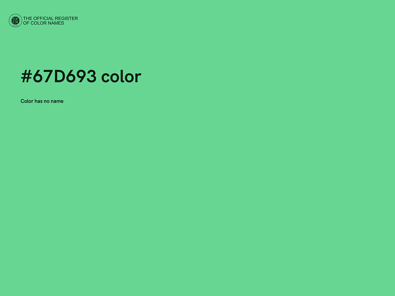 #67D693 color image