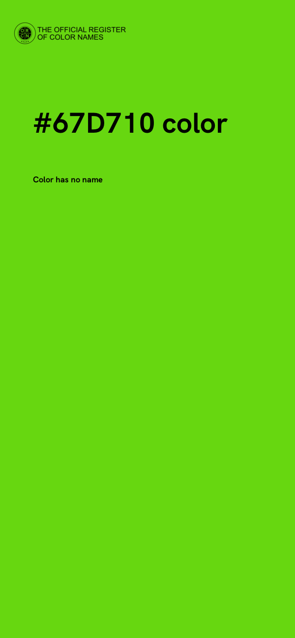 #67D710 color image