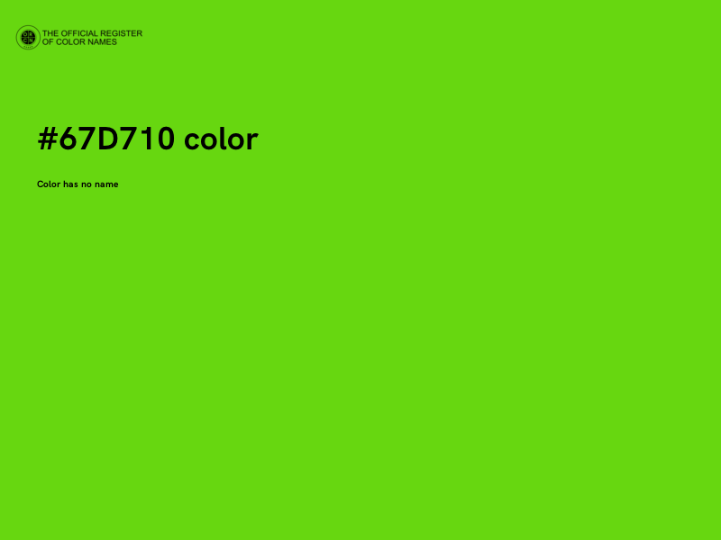 #67D710 color image