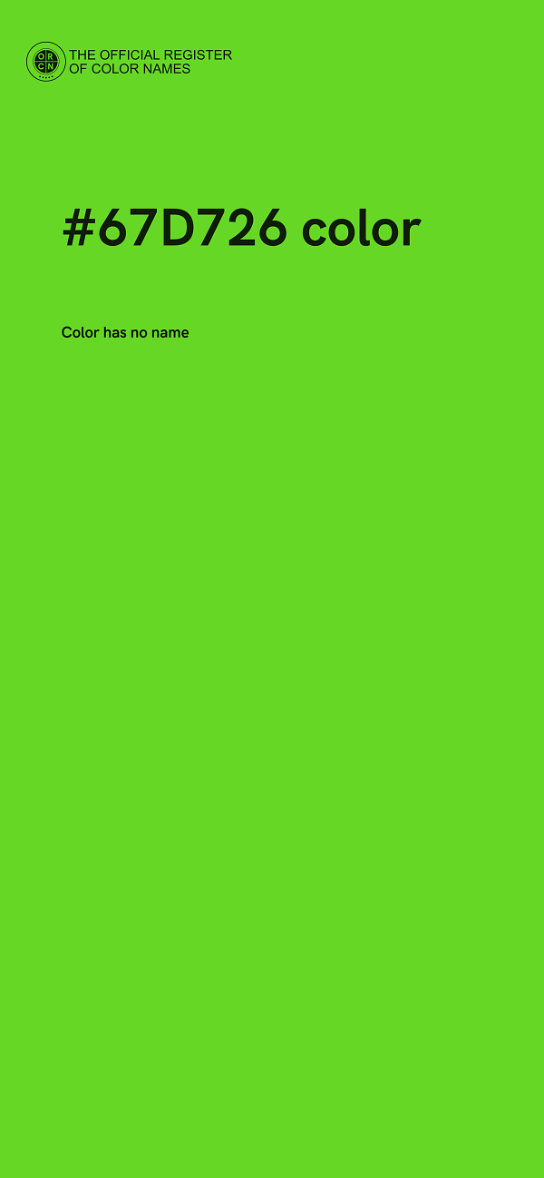 #67D726 color image