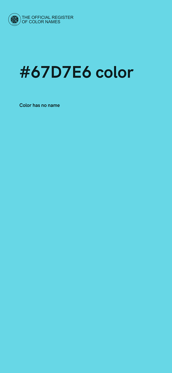 #67D7E6 color image