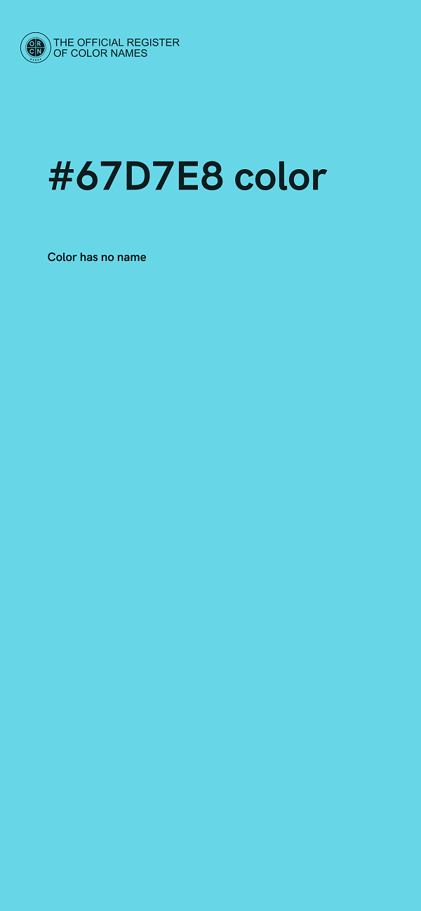 #67D7E8 color image
