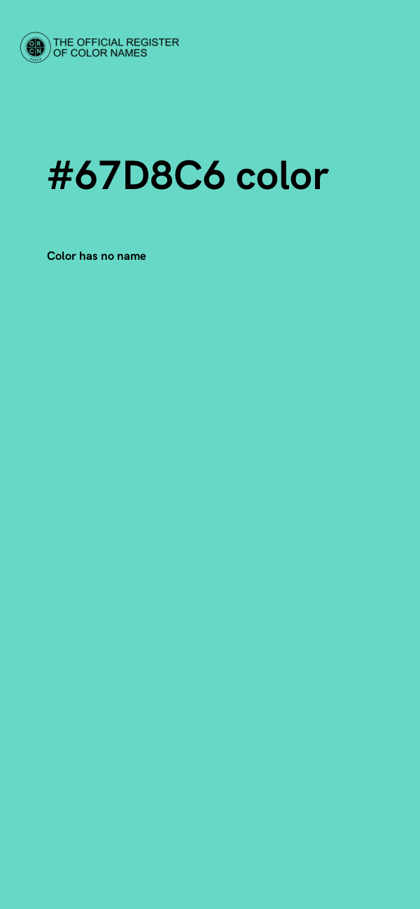 #67D8C6 color image
